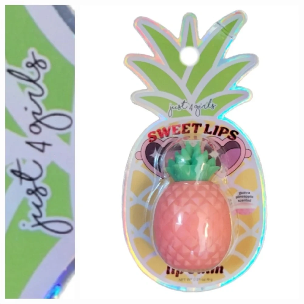 🛍️5️⃣ /💲2️⃣5️⃣🛍️ JUST 4 GIRLS - Pineapple Shaped Lip Balm (PICK A COLOR)